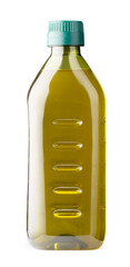 Olive oil bottle isolated on white background