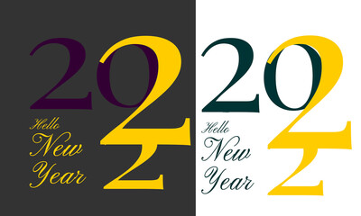 yellow and purple 2022 font png