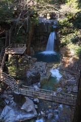 夕森公園（岐阜県中津川市）冬の竜神の滝