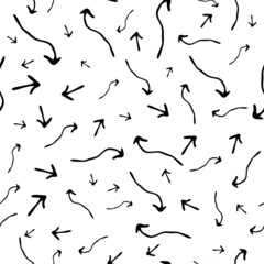 Obraz premium Seamless pattern with doodle arrows