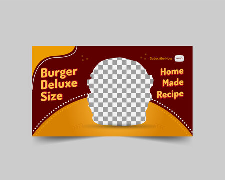 Burger  Food recipe thumbnail,  Video thumbnail template for food recipe