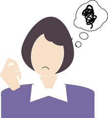 もやもやする女性