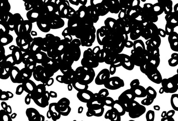 Black and white vector pattern with spheres.