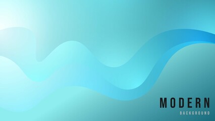 Minimal Modern Abstract Gradient Blue Curve Shape Background