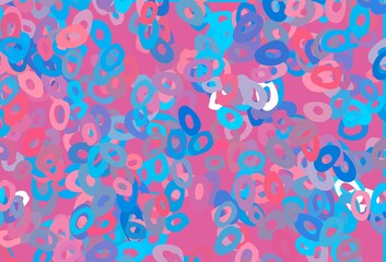 Light Blue, Red vector template with circles.