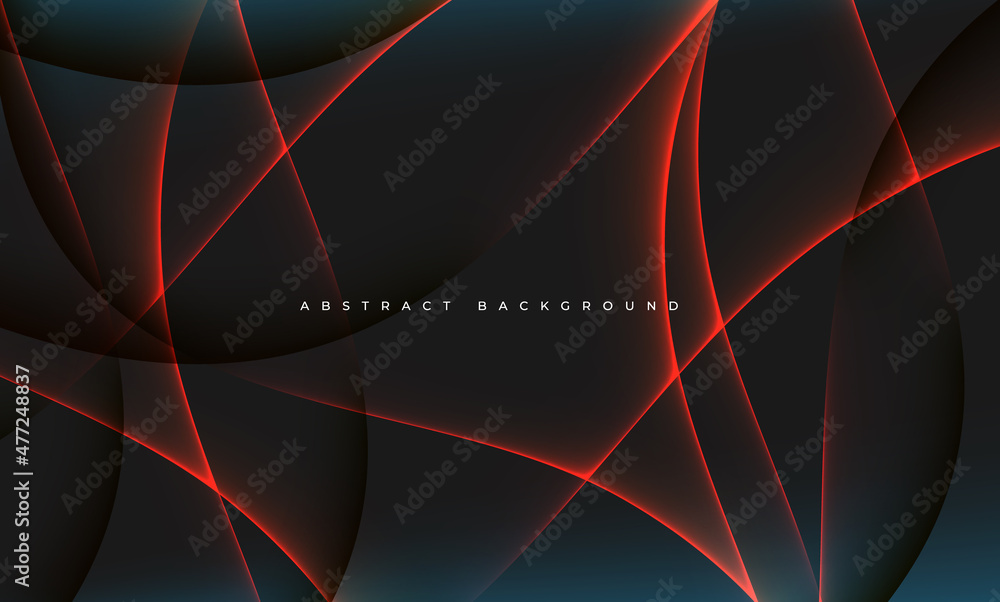 Wall mural dynamic wave dimension background with light shadow effect - background abstract design art elements