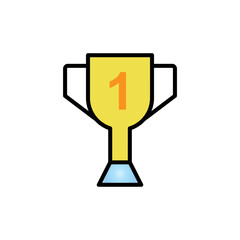 trophy icon design vector templates