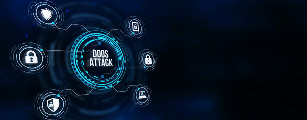 Internet, business, Technology and network concept. Cyber security data protection business technology privacy concept. 3d illustration