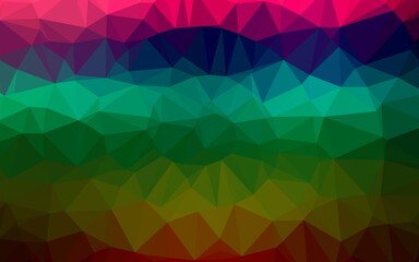 Obraz premium Dark Multicolor, Rainbow vector low poly cover.