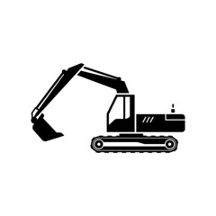 Excavator icon design template vector isolated