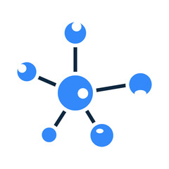 Atom, science, molecule icon. Simple vector sketch.
