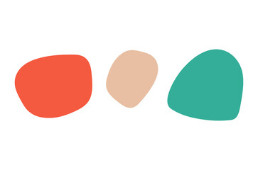 Abstract spots, circles, ovals. Geometric figures. Simple style, modern minimalism.