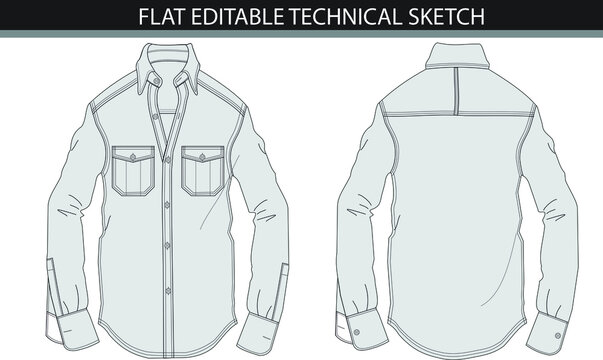 illustration of a Shirt with 2 pockets