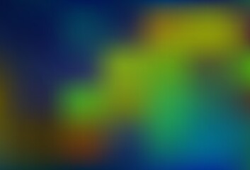 Dark Blue, Yellow vector blurred shine abstract template.