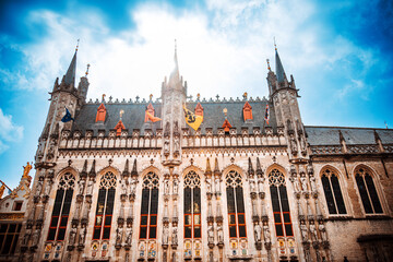 Fototapeta na wymiar Bruges City Hall in Bruges, Belgium