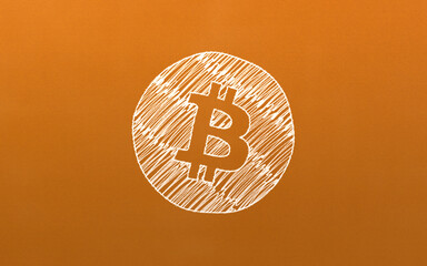 3D rendering bitcoin cryptocurrency coin on colorful background, cryptocurrency concept color art