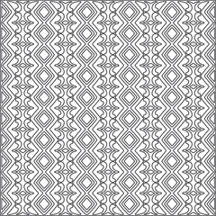 Vector ethnic pattern with symmetrical elements . Repeating geometric tiles from striped elements.Monochrome texture.Black and 
white pattern for wallpapers and backgrounds.