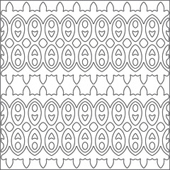 Vector ethnic pattern with symmetrical elements . Repeating geometric tiles from striped elements.Monochrome texture.Black and 
white pattern for wallpapers and backgrounds.