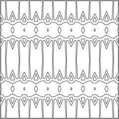 Vector ethnic pattern with symmetrical elements . Repeating geometric tiles from striped elements.Monochrome texture.Black and 
white pattern for wallpapers and backgrounds.