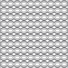 Vector ethnic pattern with symmetrical elements . Repeating geometric tiles from striped elements.Monochrome texture.Black and 
white pattern for wallpapers and backgrounds.