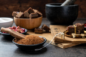 Brown sugar and prescriptions are on the table