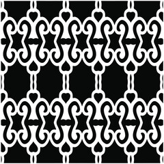 Seamless ethnic pattern color black and white.Can be used in fabric design for clothes, accessories; decorative paper, wrapping, background, wallpaper, Vector illustration.