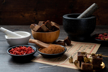 Brown sugar and prescriptions are on the table