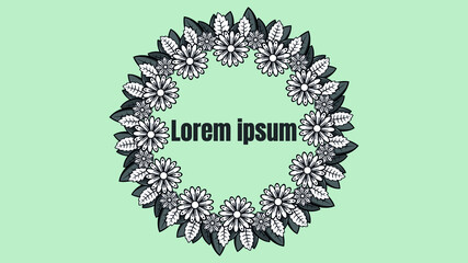 background floral ornament with text