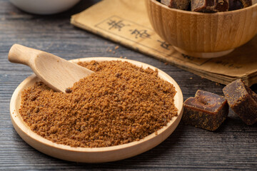 Brown sugar and prescriptions are on the table