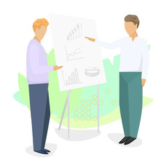 Meeting sales schedule, vector illustration