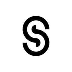 Obraz premium Letter S logo. Icon design. Template elements. Geometric abstract logos 