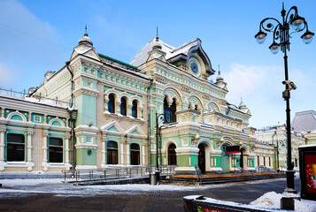 Fototapeta na wymiar Moscow, Russia, Riga Railway Station. This is one of the ten railway stations in Moscow, located on Riga Square. The station building in the Russian style was built in 1897-1901 