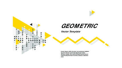 Triangle geometric abstract background. Dynamic shapes composition. Flat and clean style. Applicable for any graphic works.