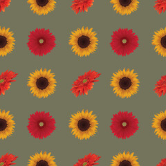 florals seamless pattern vector design