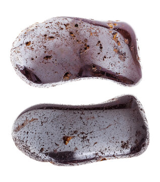 set of hydrogoethite stones cutout on white