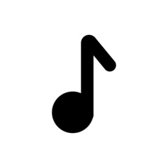 Music sign icon. Black icon illustration