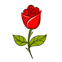 rose flower like heart for valentine day card design