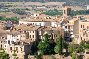 Fototapeta na wymiar Vista de la ciudad de Cuenca desde el mirador del castillo, España