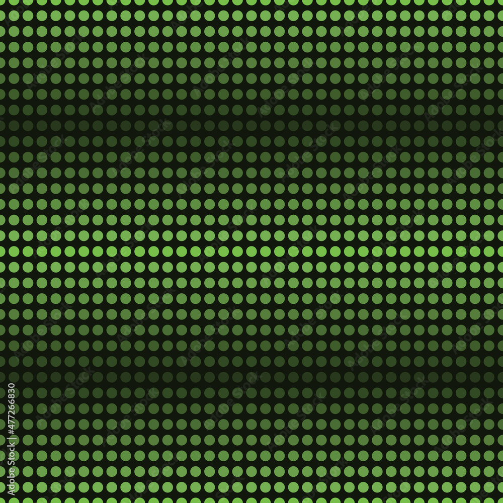 Aufkleber green gradient dots that are depicted against a black background. vector with dots from faint green 