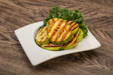 Vegan cuisine Grilled zucchini slices