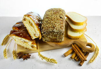 isolated image of bakery products close up