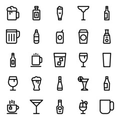 Outline icons for drinks.