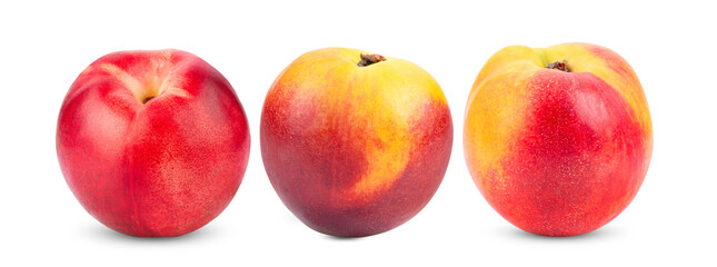 Nectarine fruit isolated on white