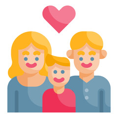 Obraz premium family flat icon
