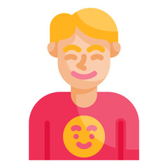 happiness flat icon