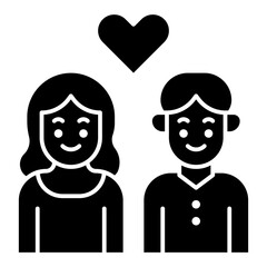 couple glyph icon