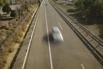 Cars driving on the highway