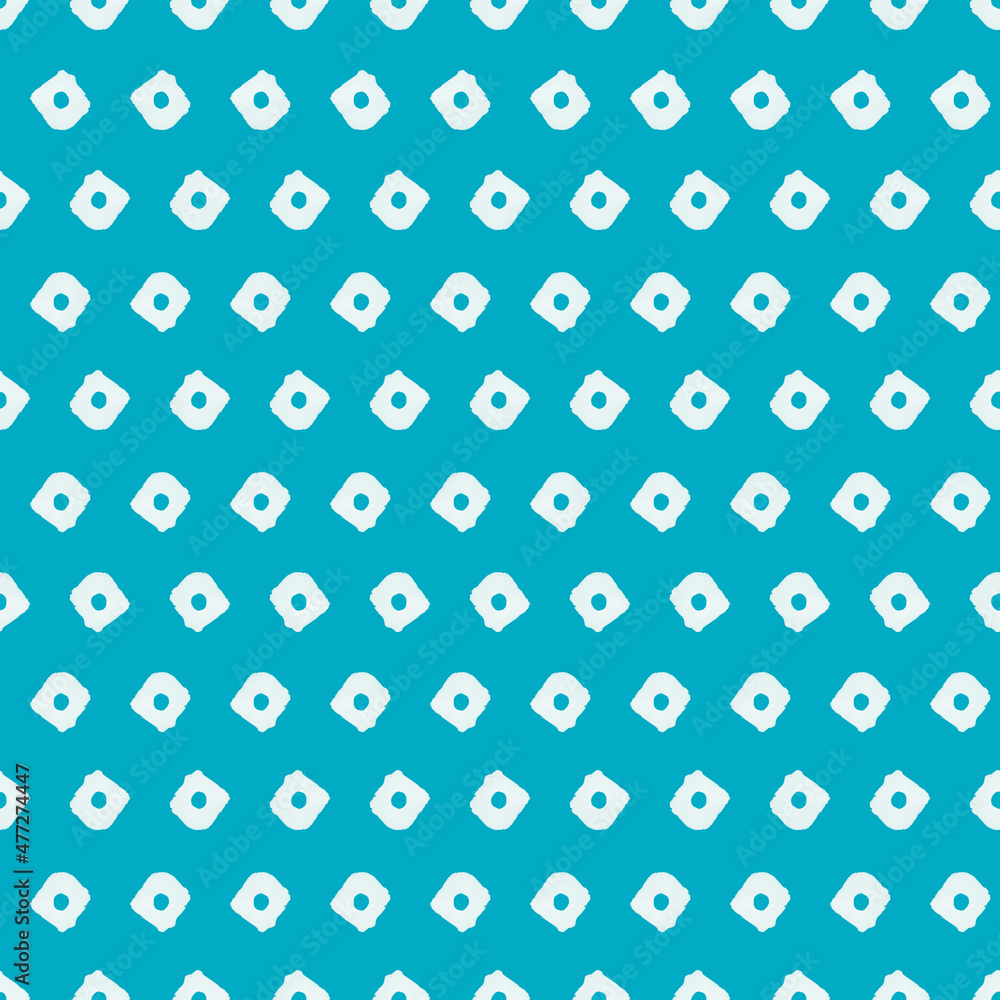 Poster hand painted squares with dots seamless repeat pattern print background