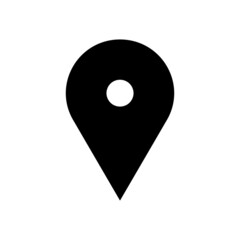 vector icon of simple forms of point of location