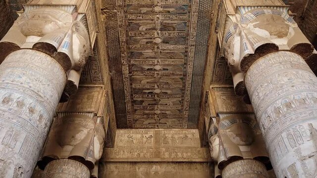 Dendera temple or Temple of Hathor. Egypt. Dendera, Denderah, is a small town in Egypt. Dendera Temple complex, one of the best-preserved temple sites from ancient Upper Egypt.